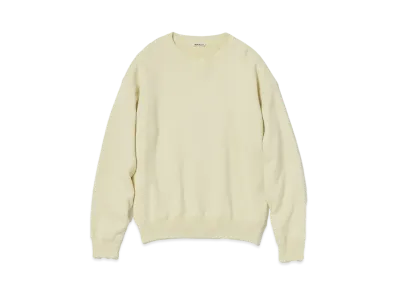 AURALEE Heavy Bd Sweat P/O "Light Yellow"