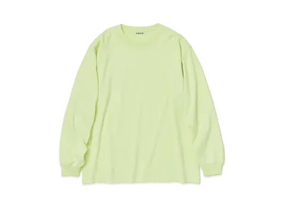 AURALEE Luster Plaiting L/S Tee "Lime Yellow"