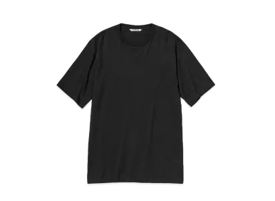 AURALEE Luster Plaiting Tee "Black"
