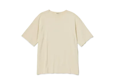 AURALEE Luster Plaiting Narrow Boat Neck Tee "Ivory"