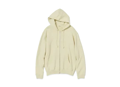 AURALEE Heavy BD Sweat Zip Parka "Light Yellow"