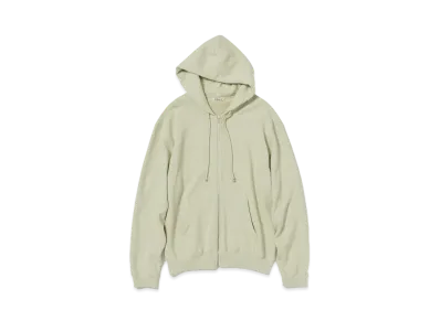 AURALEE Heavy BD Sweat Zip Parka "Light Green"