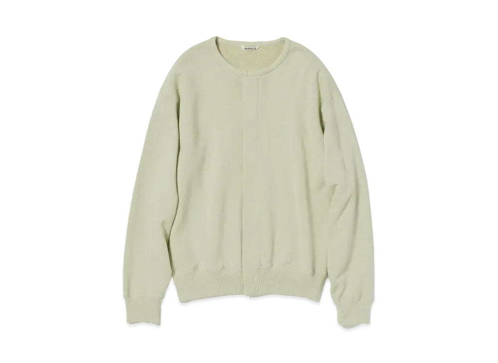 AURALEE Heavy BD Sweat Cardigan "Light Green"