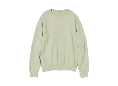 AURALEE Heavy BD Sweat Cardigan "Light Green"