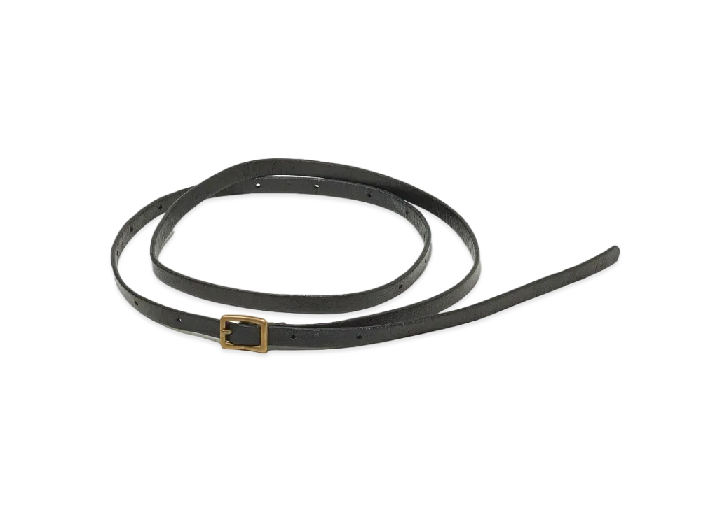 AURALEE Leather Narrow Long Belt "Black"