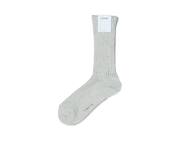 AURALEE Giza High Gauge Socks "Top Gray"