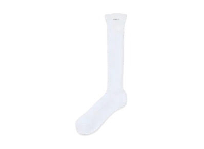AURALEE Cotton Rib Low Gauge Socks "White"