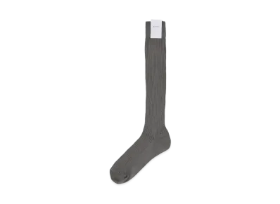 AURALEE Giza Cotton Rib High Socks "Dark Gray"