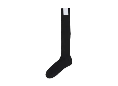 AURALEE Giza Cotton Rib High Socks "Black"
