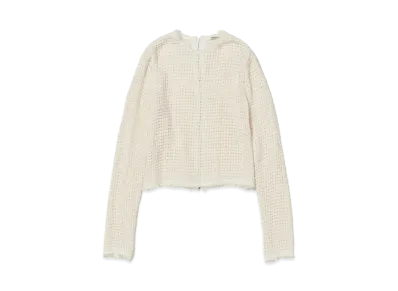 AURALEE Homespun Summer Tweed Mesh P/O "Off White"