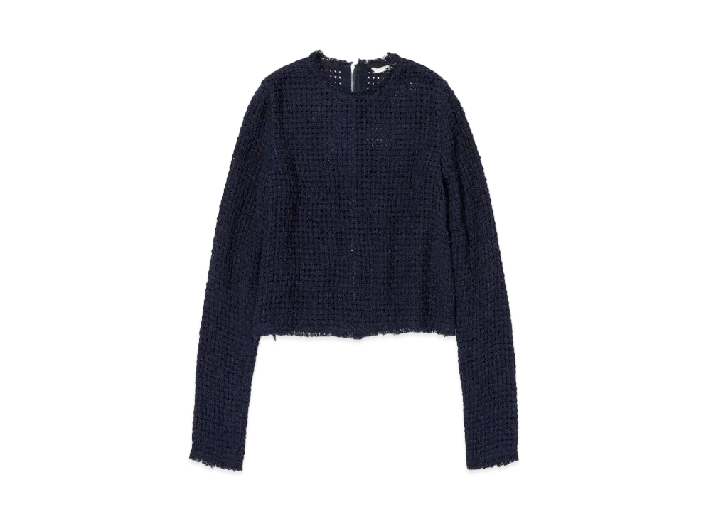 AURALEE Homespun Summer Tweed Mesh P/O "Navy"