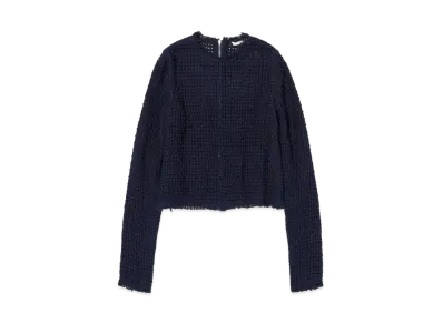 AURALEE Homespun Summer Tweed Mesh P/O "Navy"