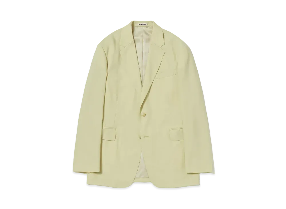 AURALEE Hard Twist Wool Dobby Jacket "Light Beige"