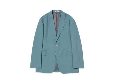 AURALEE Hard Twist Wool Dobby Jacket "Blue Grey"