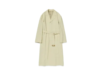 AURALEE Hard Twist Wool Twill Chesterfield Coat "Ivory"