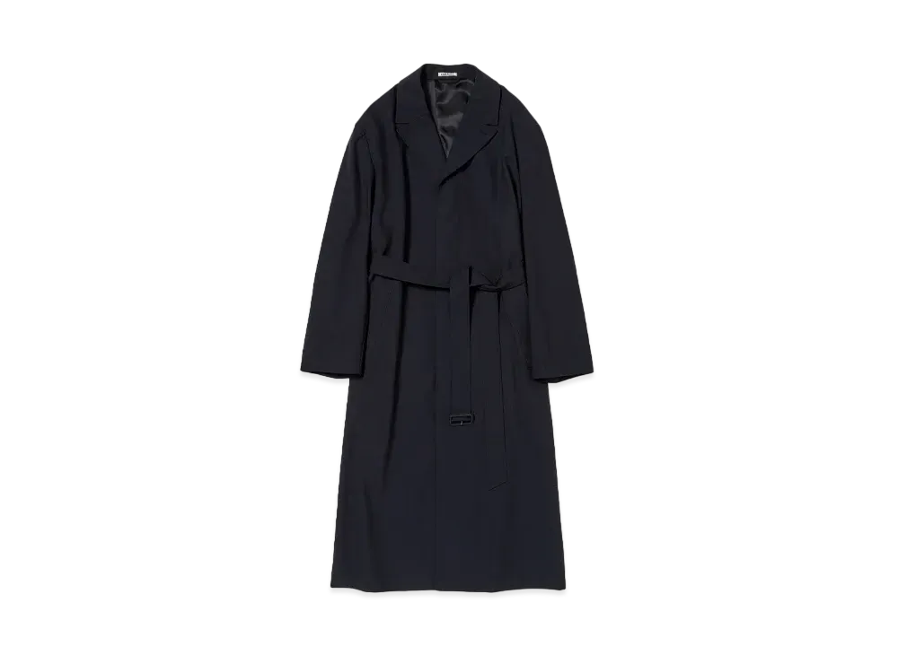 AURALEE Hard Twist Wool Twill Chesterfield Coat "Top Navy"