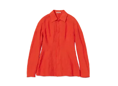 AURALEE Linen Silk Tweed Blouson "Red"