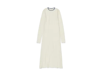 AURALEE Hard Twist High Gauge Wool Silk Knit Dress "Ivory"