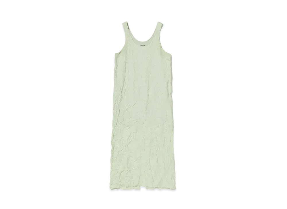 AURALEE Wrinkled Washed Finx Twill Dress "Light Green"