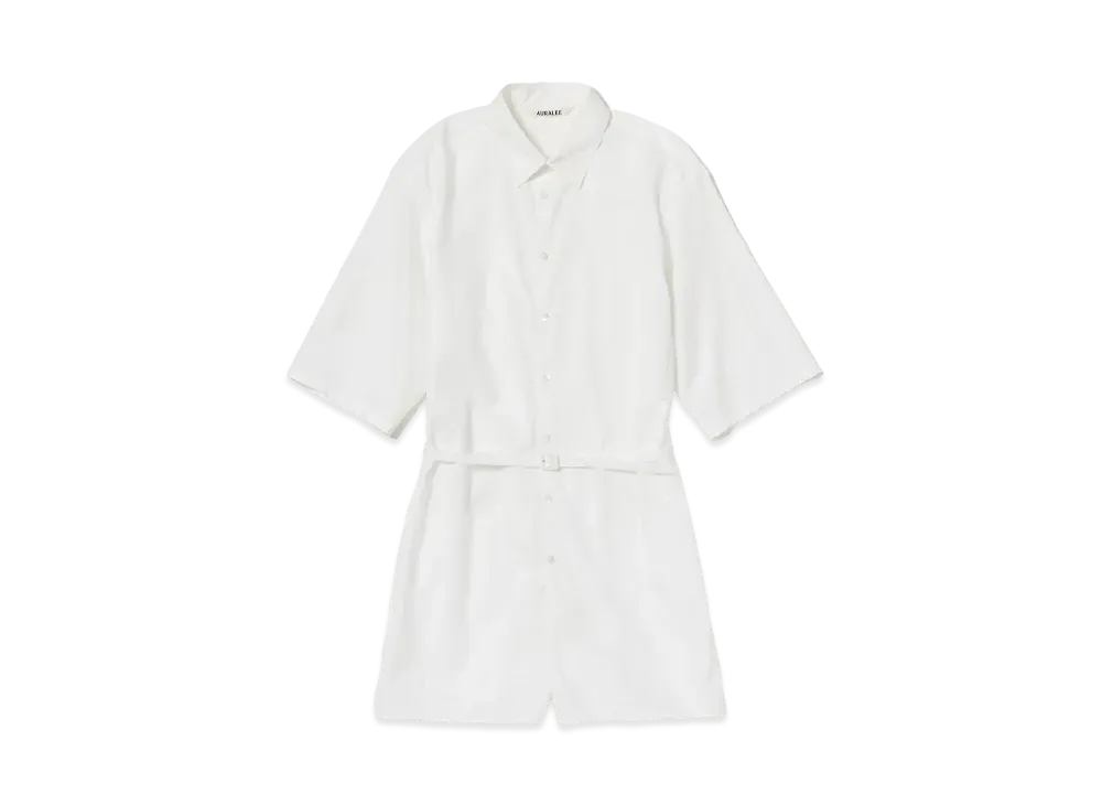 AURALEE High Count Finx Ox Jump Suit "White"
