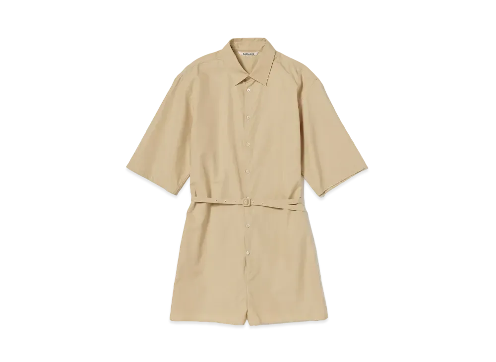 AURALEE High Count Finx Ox Jump Suit "Beige"
