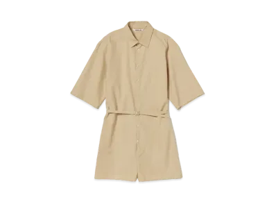 AURALEE High Count Finx Ox Jump Suit "Beige"