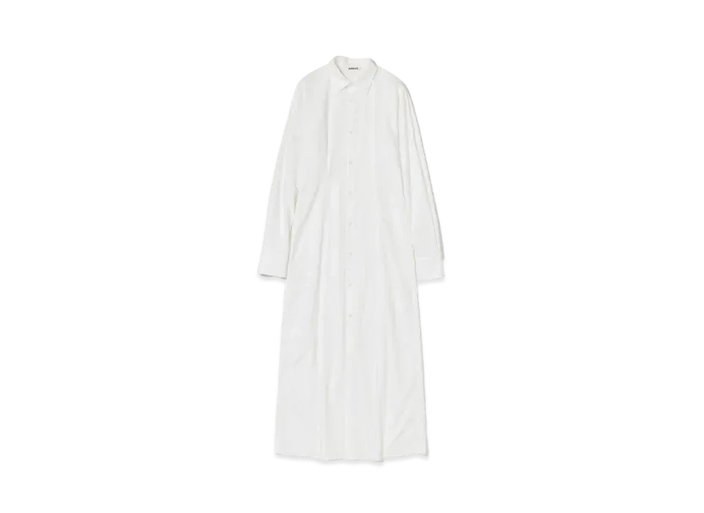 AURALEE High Count Finx Ox Shirt Dress "White"