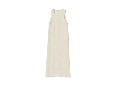 AURALEE Homespun Summer Tweed Mesh Dress "Off White"