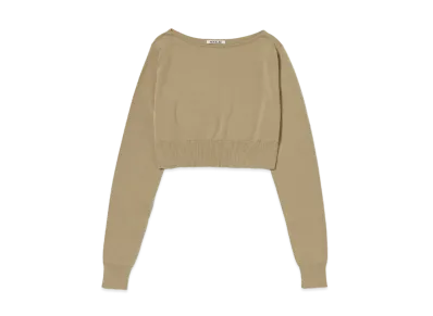 AURALEE Super High Gauge Cotton Knit Short P/O "Beige"