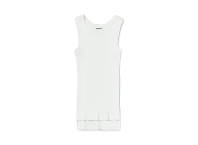 AURALEE GIZA High Gauge Rib Knit Tank "White"
