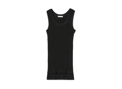 AURALEE GIZA High Gauge Rib Knit Tank "Black"