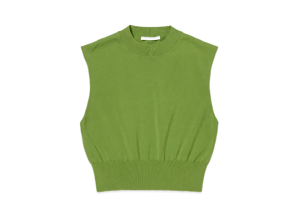 AURALEE Super High Gauge Cotton Knit Sleeveless "Sage Green"