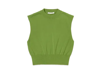 AURALEE Super High Gauge Cotton Knit Sleeveless "Sage Green"
