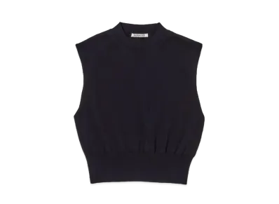 AURALEE Super High Gauge Cotton Knit Sleeveless "Dark Navy"