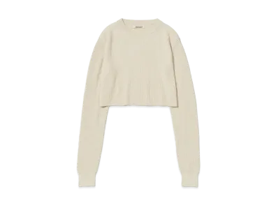 AURALEE Super Hard Twist Rib Knit Short P/O "Ivory"