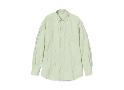 AURALEE Wrinkled Washed Finx Twill Shirt "Light Green"