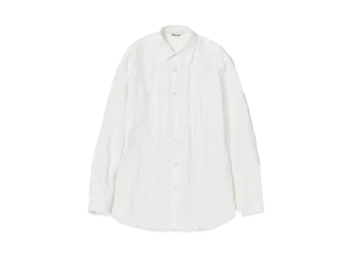 AURALEE Wrinkled Washed Finx Twill Shirt "White"