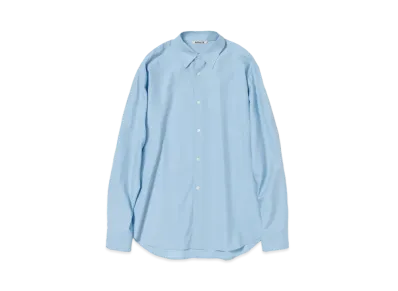 AURALEE Washed Finx Twill Shirt "Sax Blue"