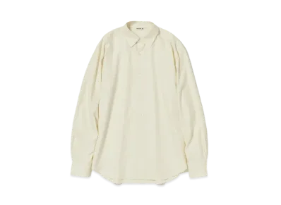 AURALEE Washed Finx Twill Shirt "Light Yellow"