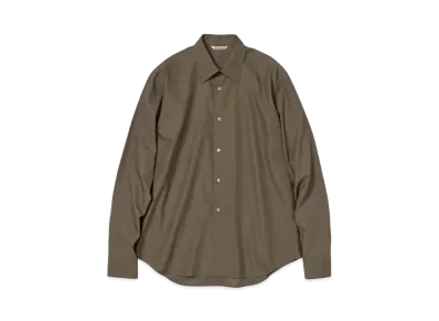 AURALEE Washed Finx Twill Shirt "Brown"