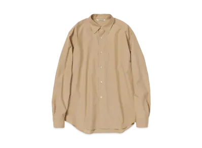 AURALEE Washed Finx Twill Shirt "Light Brown"