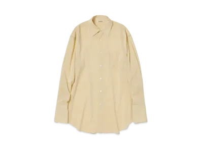 AURALEE Hard Twist Finx Organdy Shirt "Light Yellow Chambray"