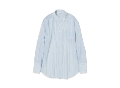 AURALEE Hard Twist Finx Organdy Stripe Shirt "Light Blue Stripe"