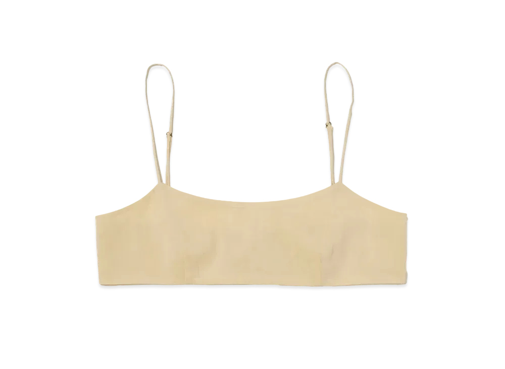 AURALEE Hard Twist Finx Organdy Camisole "Light Yellow Chambray"