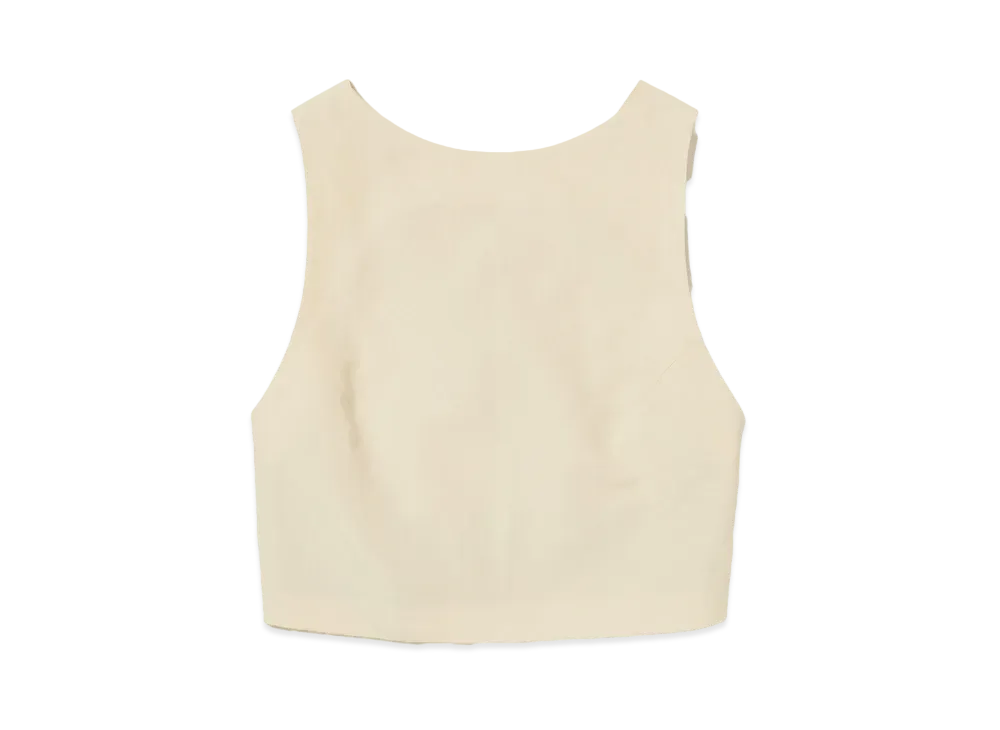 AURALEE High Density Finx Linen Weather Tank "Ecru"