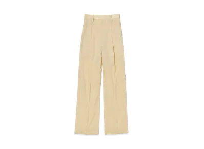 AURALEE Hard Twist Finx Organdy Pants "Light Yellow Chambray"