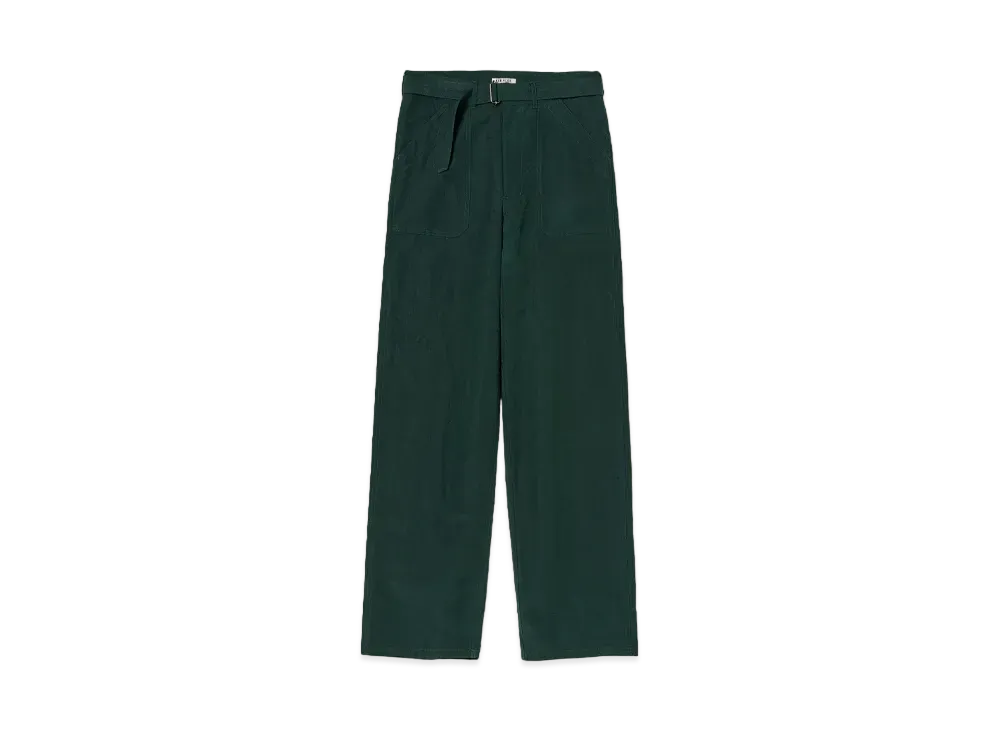 AURALEE High Density Finx Linen Weather Pants "Dark Green"