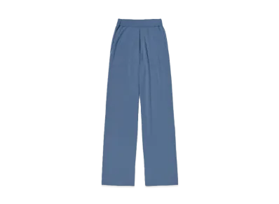 AURALEE Wool Recycle Polyester High Gauge Knit Pants "Blue Gray"