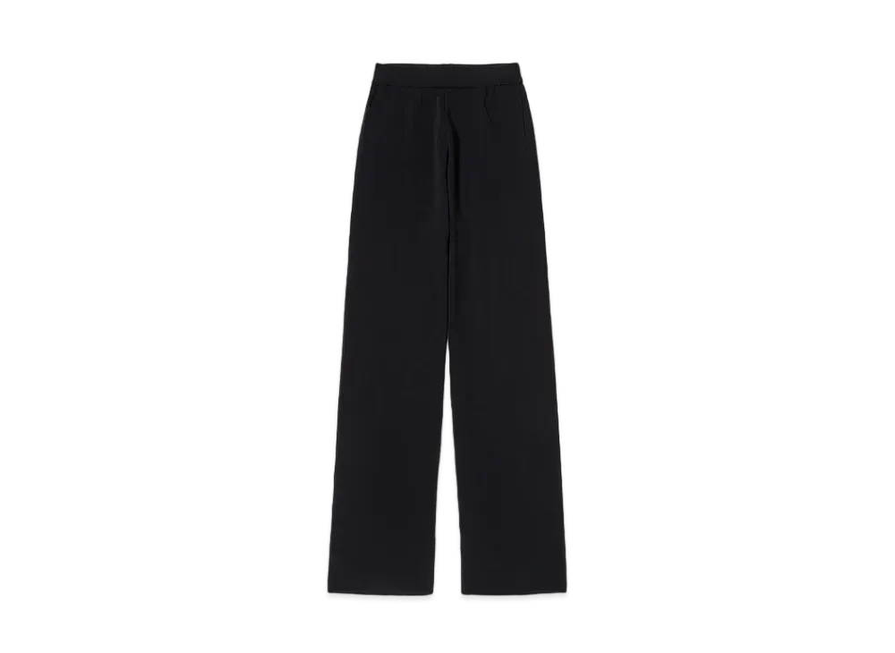 AURALEE Wool Recycle Polyester High Gauge Knit Pants "Black"