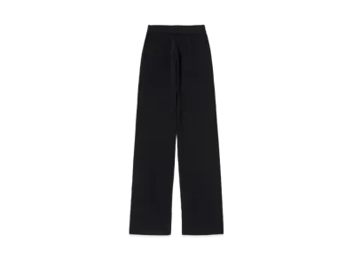 AURALEE Wool Recycle Polyester High Gauge Knit Pants "Black"